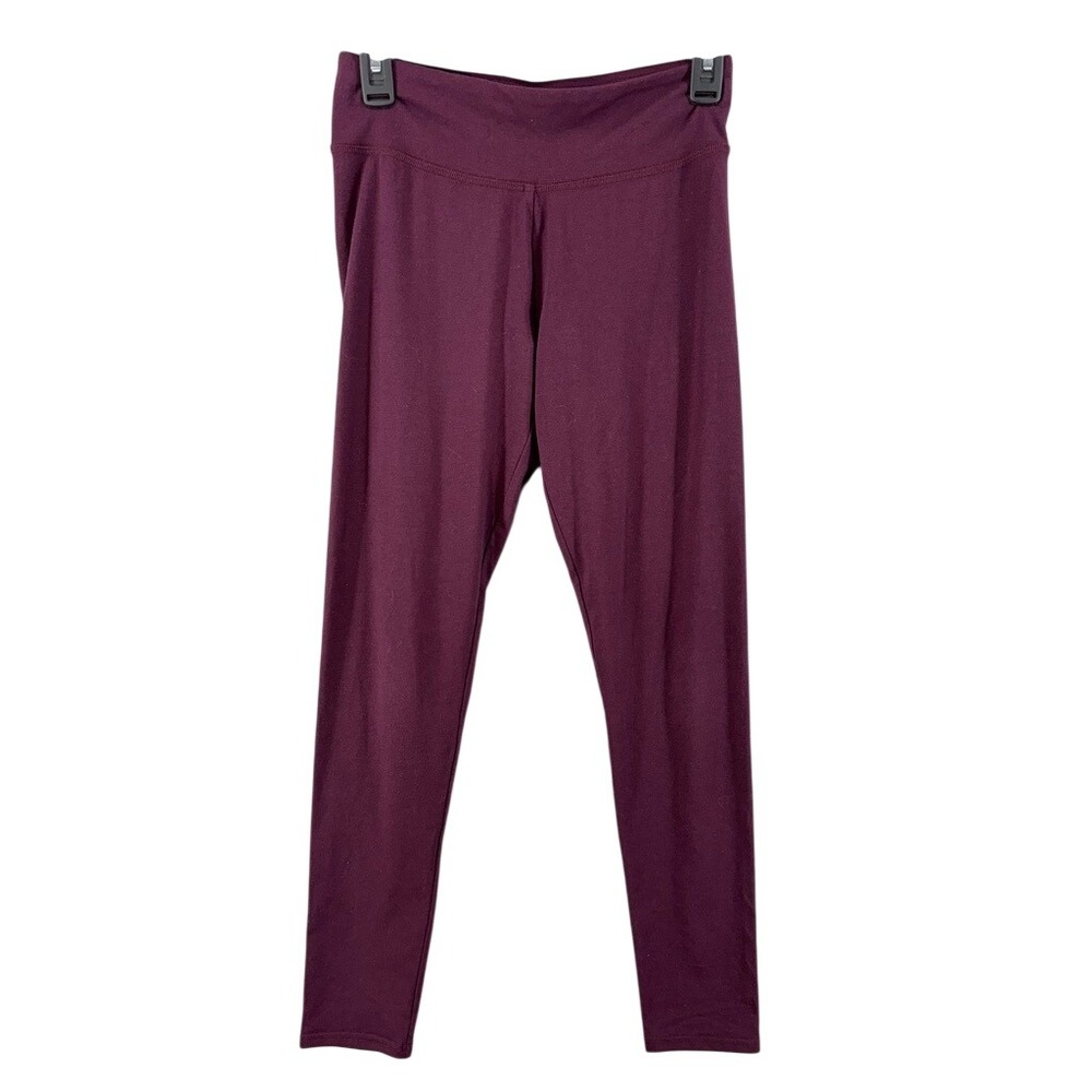 Aerie Leggings Women Sz M Burgundy Chill Play Move High Rise Stretch Pants